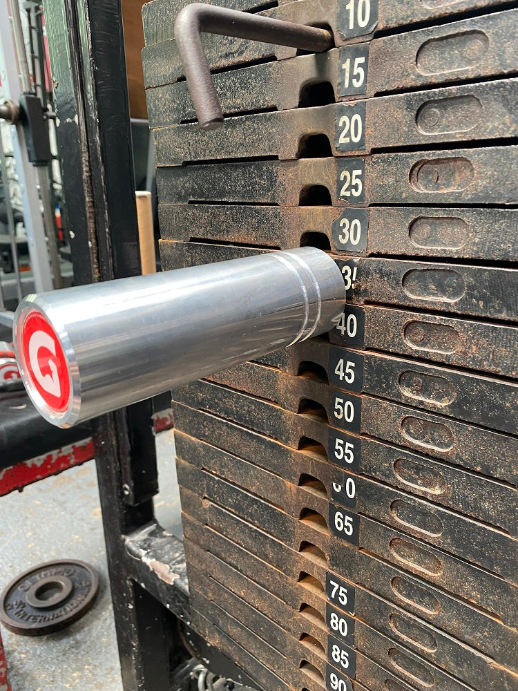 Load image into Gallery viewer, The Original 2&quot; GymPin - Designed to enable weight plates to be added to the side of your cable machine weight stack
