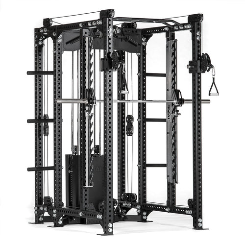 All In 1 Cable Trainer - Power Rack with Cable Machine, Smith Machine & Accessory Pack - Vanta Series