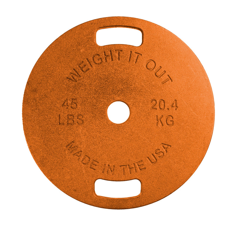 Load image into Gallery viewer, 45 LBs Machined Cast Iron Weight Plate Pair
