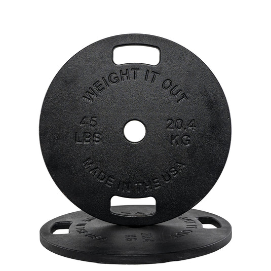 Cast 45lb And Steel Weight Plate Sets