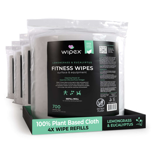 Wipex 700 Plant-Based Gym Wipes Bulk Refill Roll | Natural Fitness Equipment Wipes