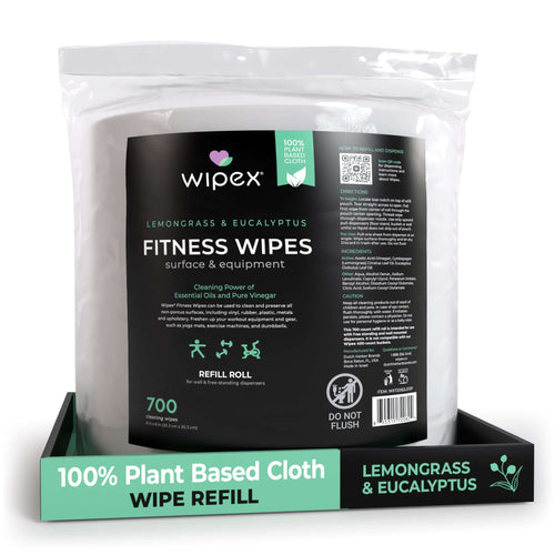 Wipex 700 Plant-Based Gym Wipes Bulk Refill Roll | Natural Fitness Equipment Wipes