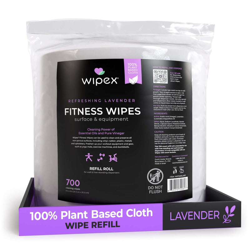 Load image into Gallery viewer, Wipex 700 Plant-Based Gym Wipes Bulk Refill Roll | Natural Fitness Equipment Wipes
