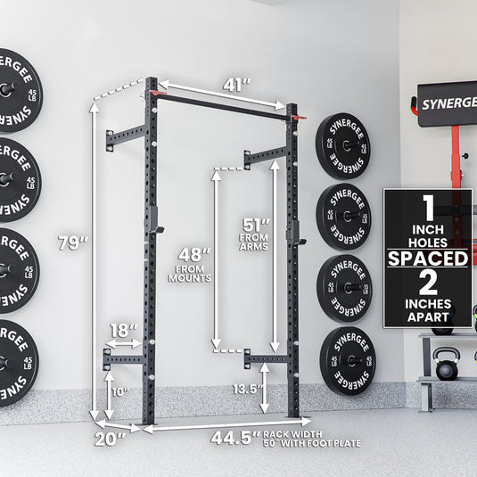 Synergee 2200 Series Wall Mounted Squat Rack