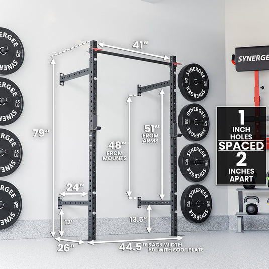 Synergee 2200 Series Wall Mounted Squat Rack