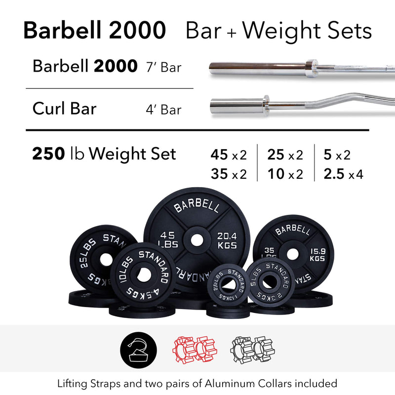 Load image into Gallery viewer, Barbell 2000 Powerlifting Barbell Weight Sets
