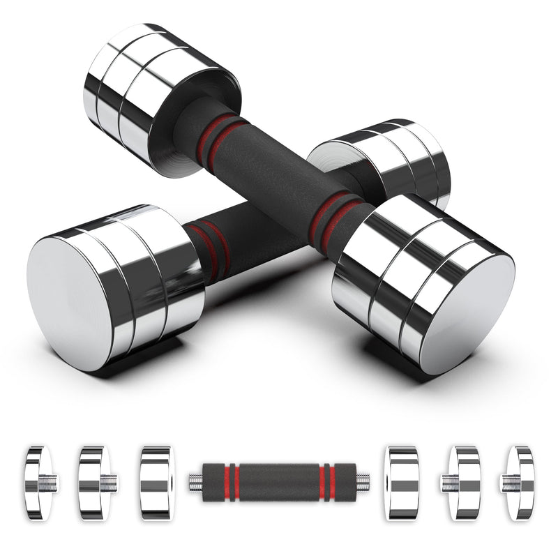 Load image into Gallery viewer, Synergee Adjustable Chrome Dumbbells
