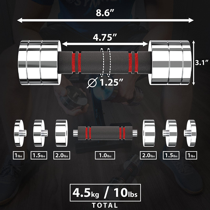 Load image into Gallery viewer, Synergee Adjustable Chrome Dumbbells
