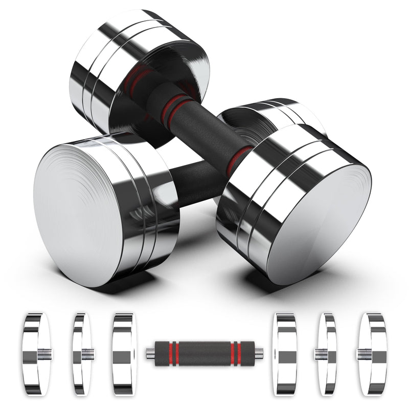 Load image into Gallery viewer, Synergee Adjustable Chrome Dumbbells
