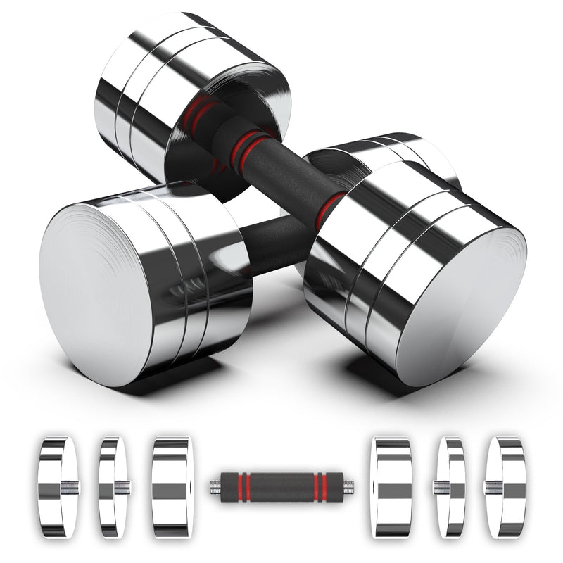 Load image into Gallery viewer, Synergee Adjustable Chrome Dumbbells
