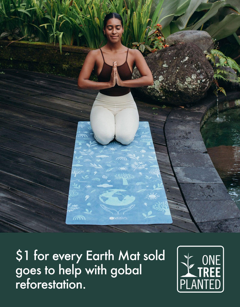 Load image into Gallery viewer, Yoga Design Lab - Combo Yoga Mat - 2-in-1 (Mat + Towel) - Earth Bali Blue - Lightweight, Ultra - Soft
