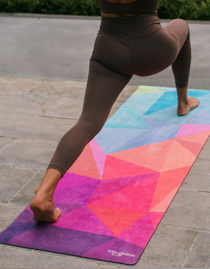 Load image into Gallery viewer, Combo Yoga Mat: 2-in-1 (Mat + Towel) - Geo - Lightweight, Ultra-Soft
