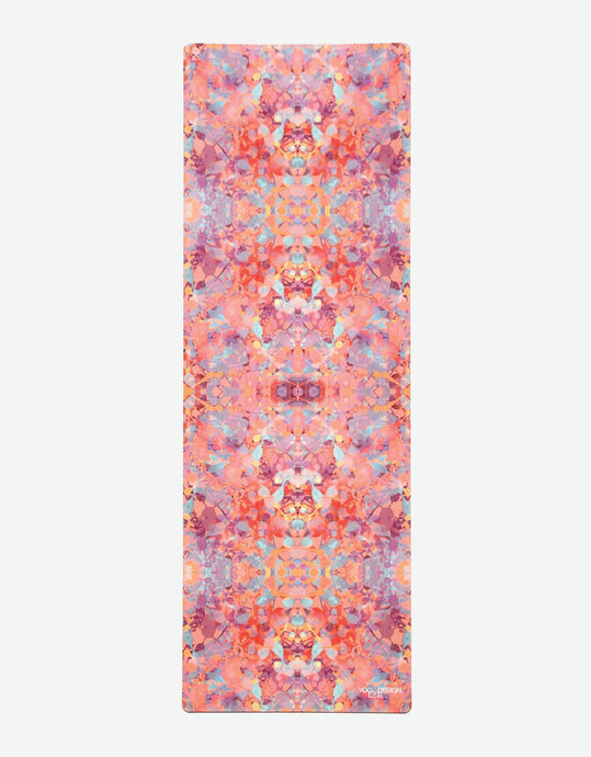 Yoga Design Lab - Combo Yoga Mat - Kaleidoscope - 2-in-1 (Mat + Towel) 178 cm - Best For Hot Practices