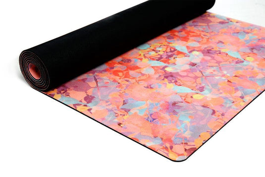 Yoga Design Lab - Combo Yoga Mat - Kaleidoscope - 2-in-1 (Mat + Towel) 178 cm - Best For Hot Practices