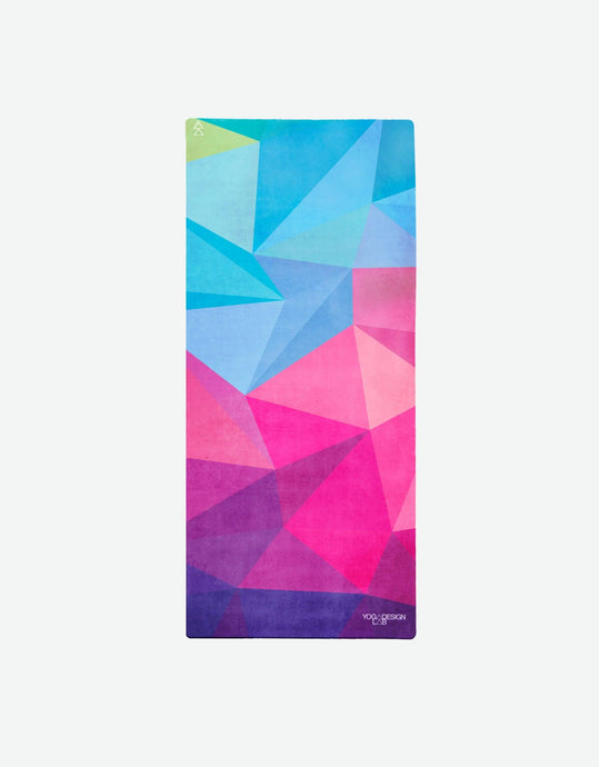 Combo Yoga Mat: 2-in-1 (Mat + Towel) - Kids Geo - Lightweight, Ultra-Soft