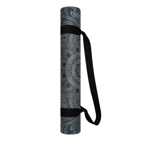 Combo Yoga Mat: 2-in-1 (Mat + Towel) - Mandala Black - Best Yoga Mat for Hot Yoga