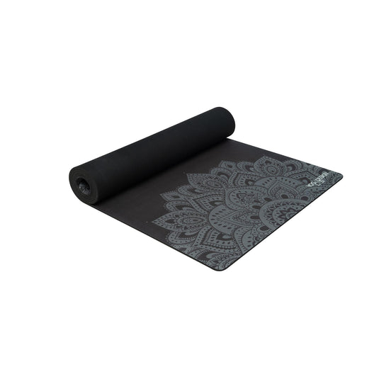 Combo Yoga Mat: 2-in-1 (Mat + Towel) - Mandala Black - Best Yoga Mat for Hot Yoga