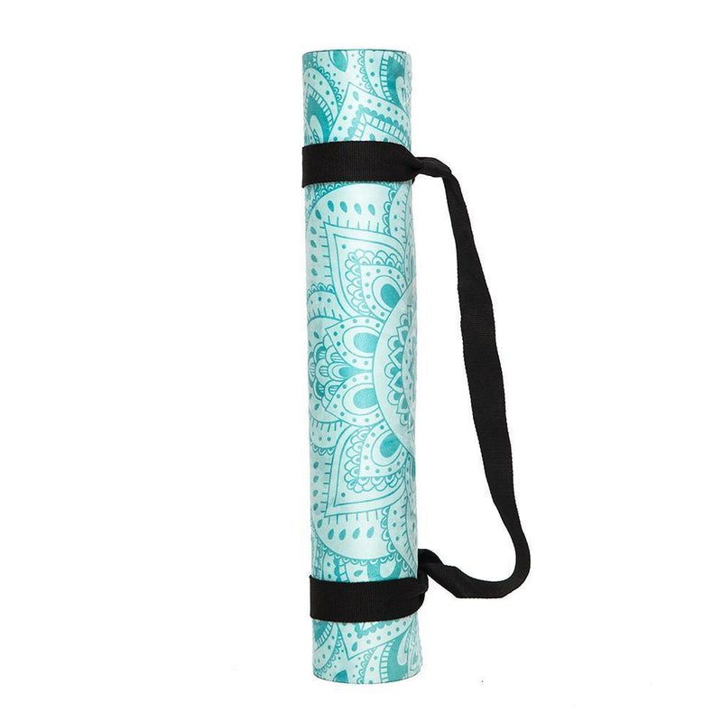 Load image into Gallery viewer, Combo Yoga Mat: 2-in-1 (Mat + Towel) - Mandala Turquoise - Lightweight, Ultra-Soft
