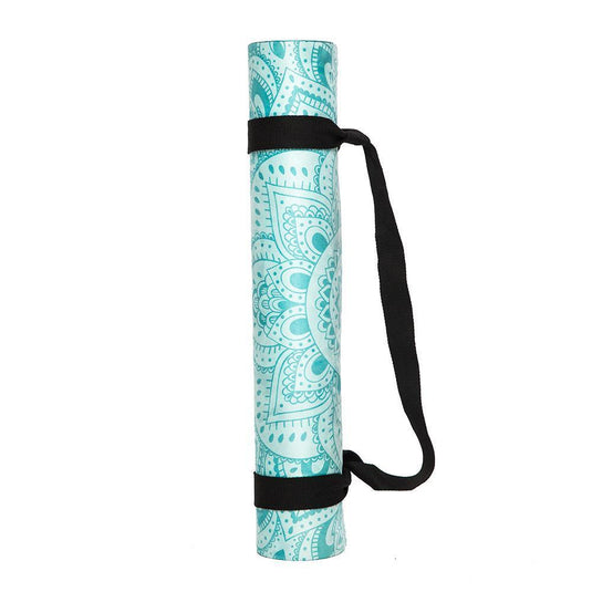 Combo Yoga Mat: 2-in-1 (Mat + Towel) - Mandala Turquoise - Lightweight, Ultra-Soft