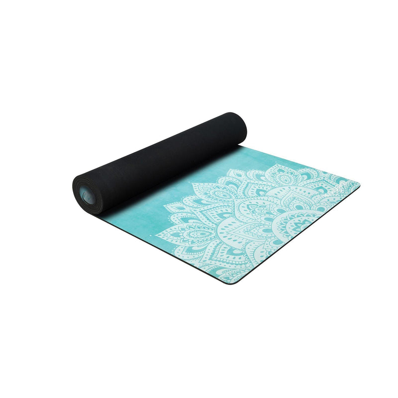 Load image into Gallery viewer, Combo Yoga Mat: 2-in-1 (Mat + Towel) - Mandala Turquoise - Lightweight, Ultra-Soft
