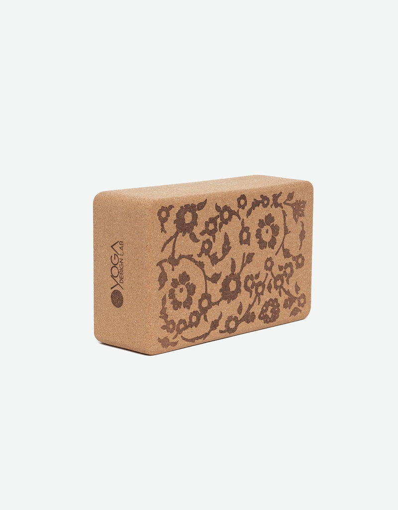 Load image into Gallery viewer, Cork Yoga Block - Floral Batik Tonal - Best To Achieve Proper Pose Alignment
