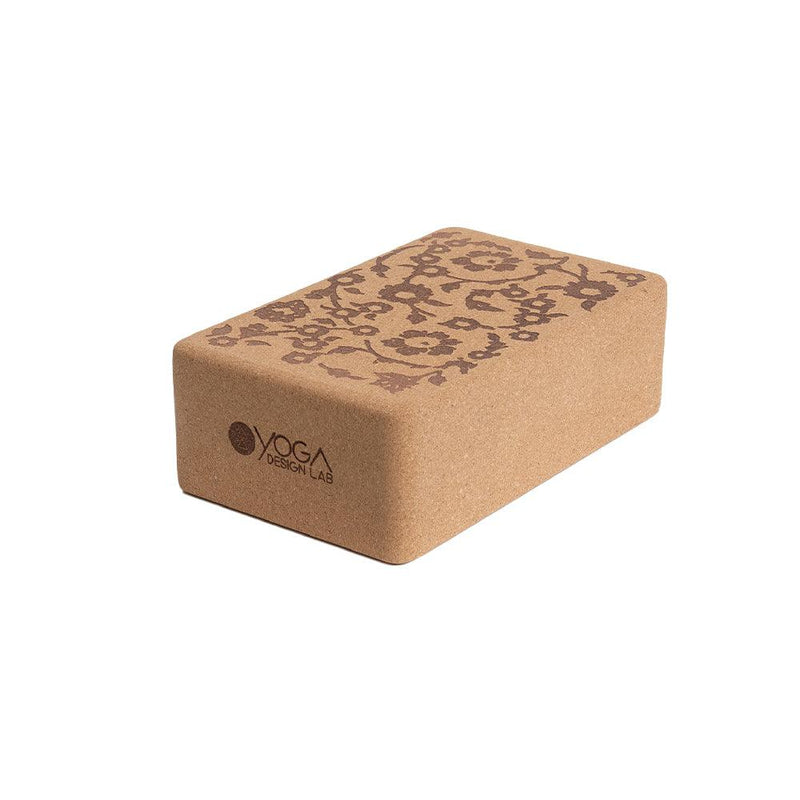 Load image into Gallery viewer, Cork Yoga Block - Floral Batik Tonal - Best To Achieve Proper Pose Alignment
