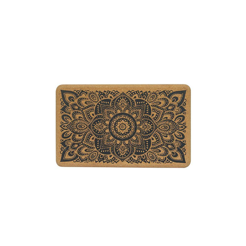 Load image into Gallery viewer, Cork Yoga Block - Mandala Black - To elevate your experience and improve your alignment
