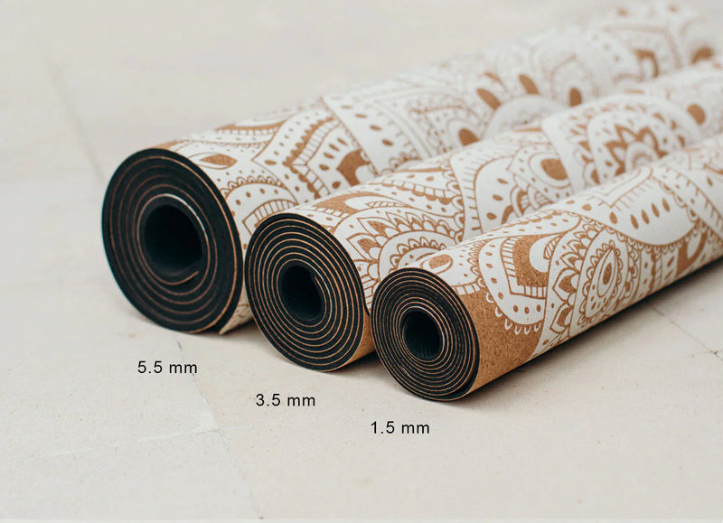 Load image into Gallery viewer, Yoga Design Lab - Cork Yoga Mat - Floral Batik Coral - 70&quot; (178 cm) - Best For Eco-Conscious Yogis
