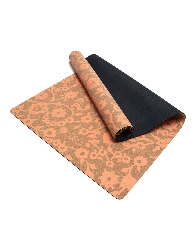 Load image into Gallery viewer, Yoga Design Lab - Cork Yoga Mat - Floral Batik Coral - 70&quot; (178 cm) - Best For Eco-Conscious Yogis
