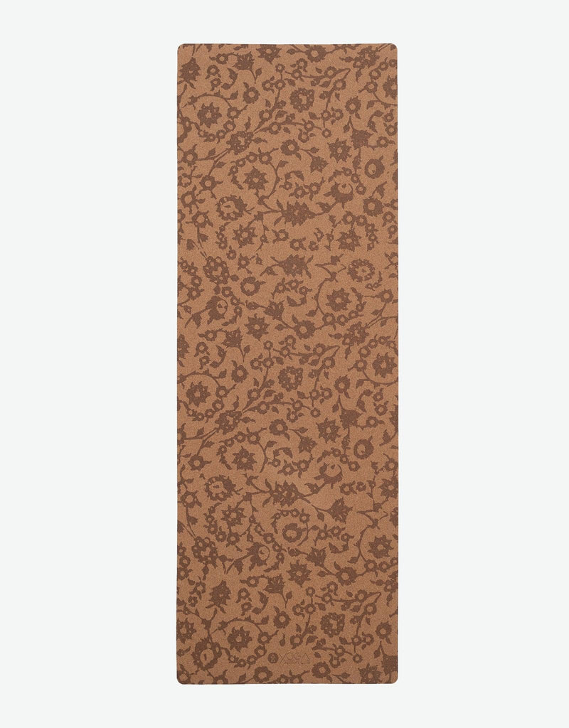 Load image into Gallery viewer, Cork Yoga Mat - Floral - Batik - Tonal - Best For Eco-Conscious Yogis
