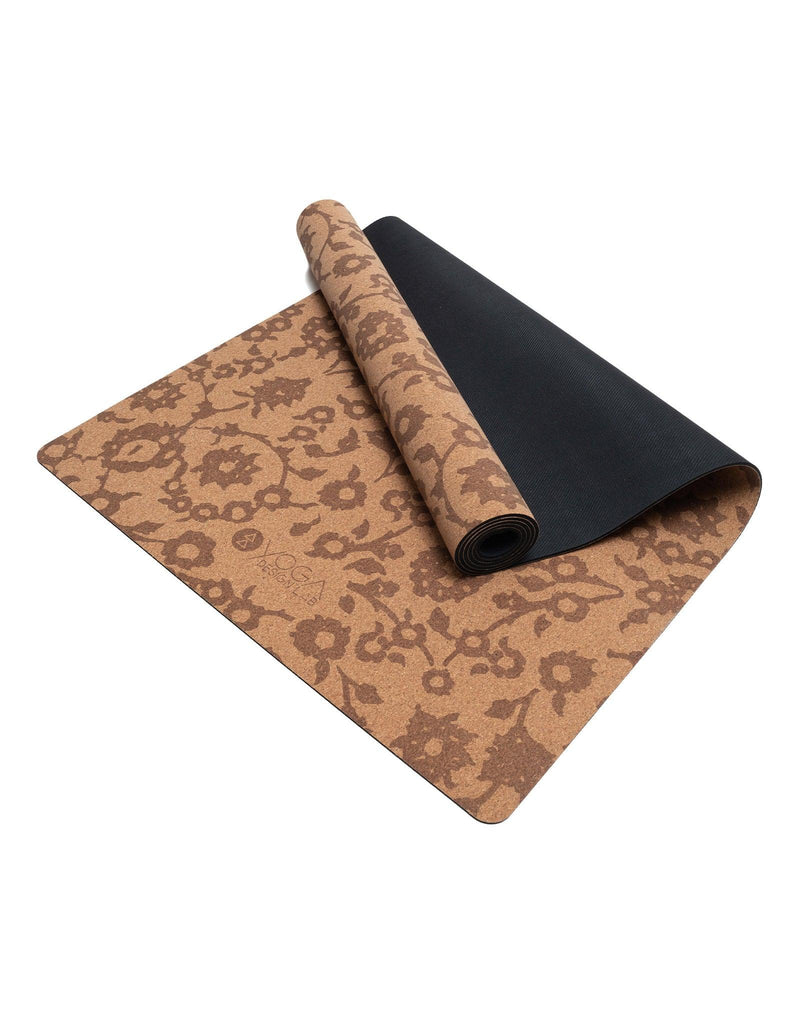 Load image into Gallery viewer, Cork Yoga Mat - Floral - Batik - Tonal - Best For Eco-Conscious Yogis
