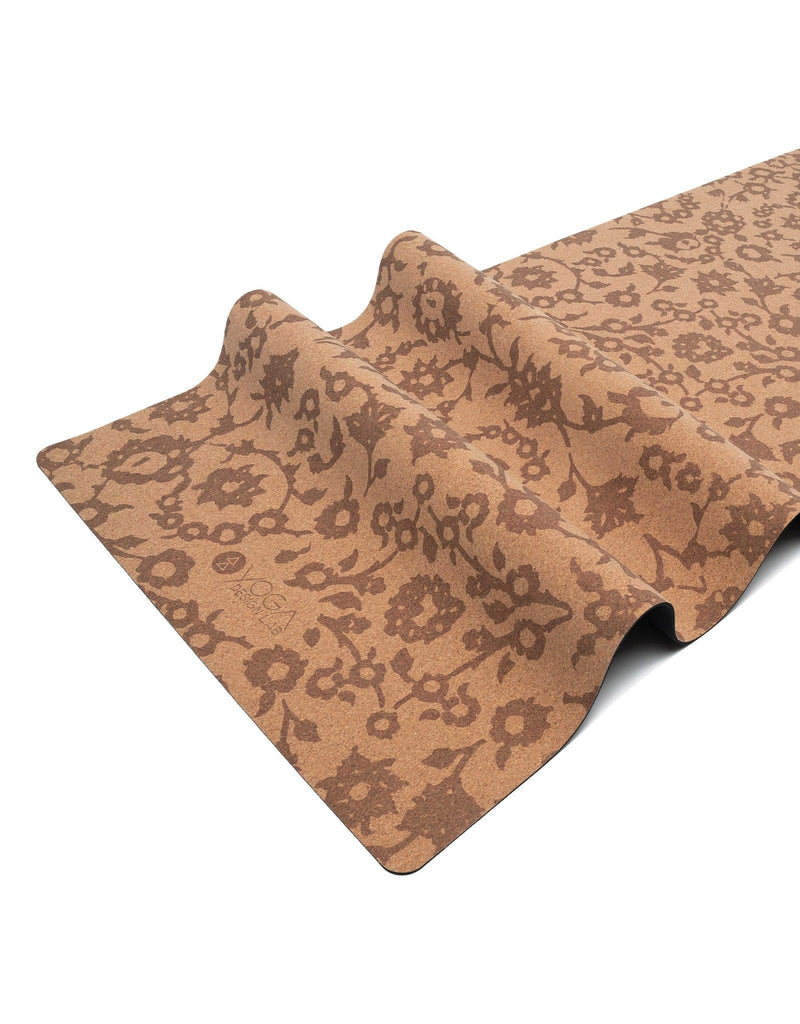 Load image into Gallery viewer, Cork Yoga Mat - Floral - Batik - Tonal - Best For Eco-Conscious Yogis
