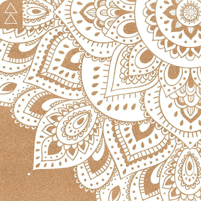 Load image into Gallery viewer, Yoga Design Lab - Cork Yoga Mat - Mandala White - 3.5 mm - Best For Eco-Conscious Yogis
