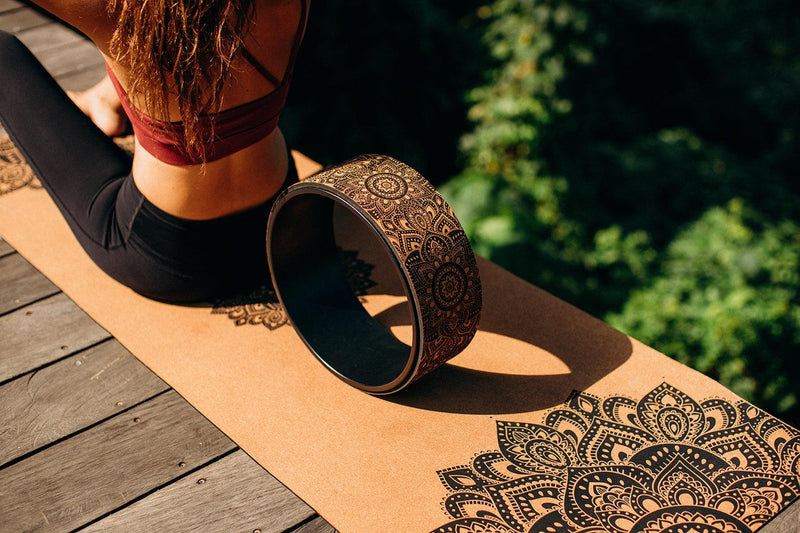 Load image into Gallery viewer, Cork Yoga Wheel - For Enhancing Yoga Poses At Home or Studio
