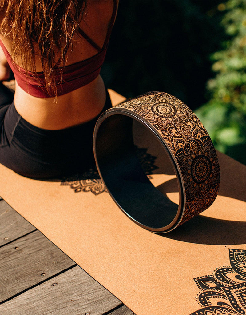 Load image into Gallery viewer, Cork Yoga Wheel - For Enhancing Yoga Poses At Home or Studio
