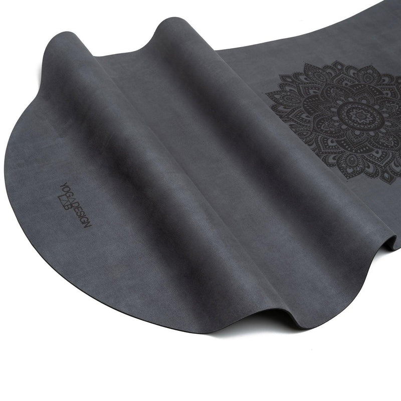 Load image into Gallery viewer, Curve Yoga Mat - 3.5mm - Mandala Charcoal - Large yoga Mat For Tall Yogis
