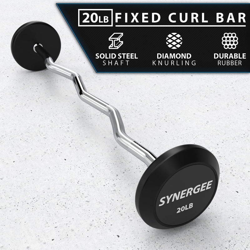 Load image into Gallery viewer, Synergee Fixed Easy Curl Barbell
