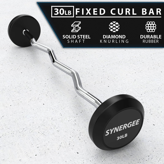 Synergee Fixed Easy Curl Barbell