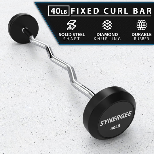 Synergee Fixed Easy Curl Barbell