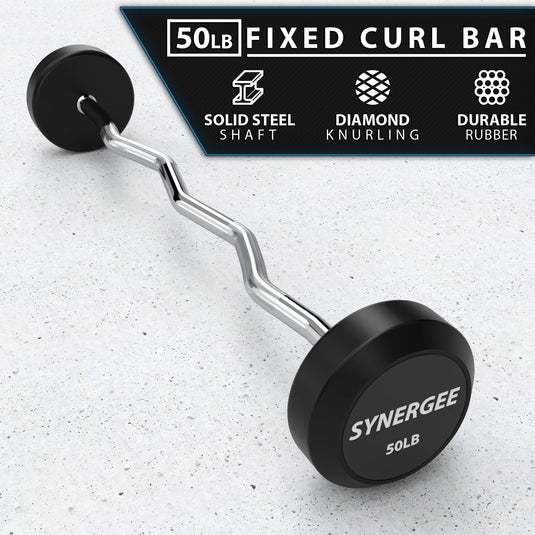 Synergee Fixed Easy Curl Barbell