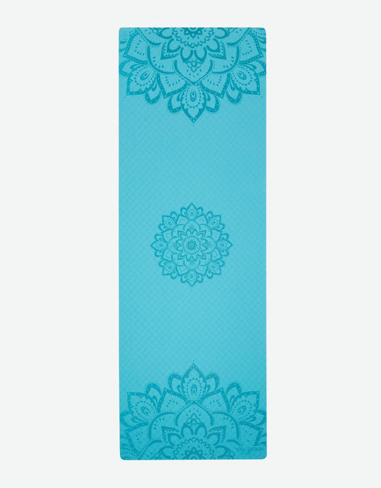 Yoga Design Lab - Flow Yoga Mat - Mandala Aqua 6mm - Ideal Mat For Beginners