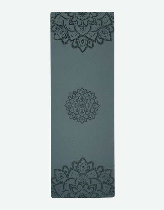 Flow Yoga Mat - Pure Mandala Charcoal 6mm - Ideal Mat For Beginners