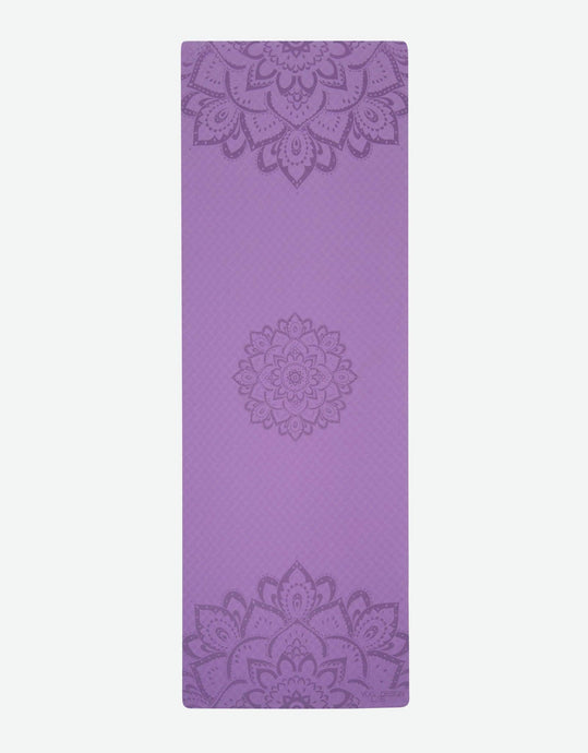 Yoga Design Lab - Flow Yoga Mat - Mandala Lavender 6mm - Best For Beginner Practices