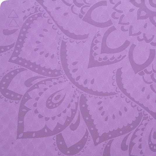 Yoga Design Lab - Flow Yoga Mat - Mandala Lavender 6mm - Best For Beginner Practices