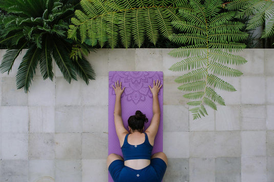 Yoga Design Lab - Flow Yoga Mat - Mandala Lavender 6mm - Best For Beginner Practices