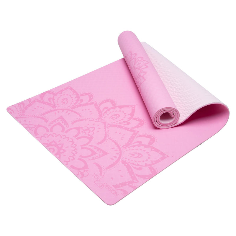 Load image into Gallery viewer, Flow Yoga Mat Pure Mandala Rose 6mm - Ideal Mat For Beginners for Yoga Sessions
