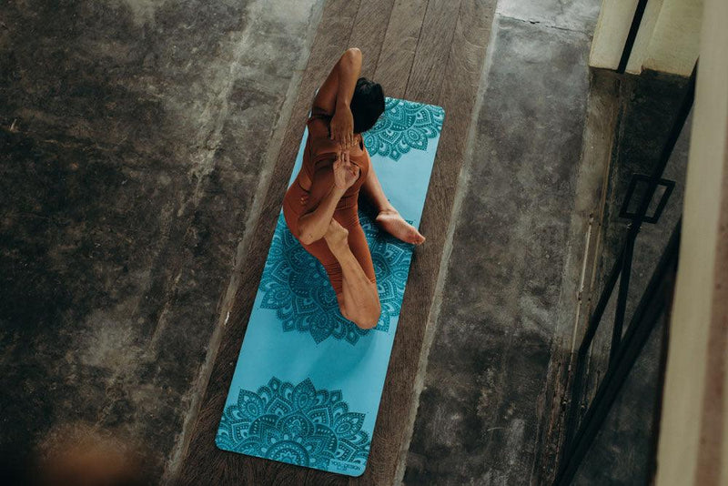 Load image into Gallery viewer, Yoga Design Lab - Infinity Yoga Mat - Mandala Aqua - The Best Yoga Mat provides great support
