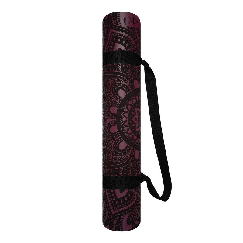 Load image into Gallery viewer, Infinity Yoga Mat - 5mm - Mandala Burgundy - The Best Yoga Mat provides great support
