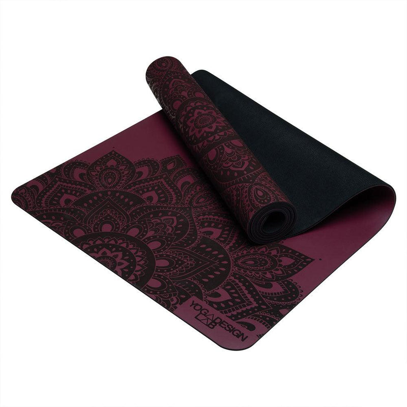 Load image into Gallery viewer, Infinity Yoga Mat - 5mm - Mandala Burgundy - The Best Yoga Mat provides great support
