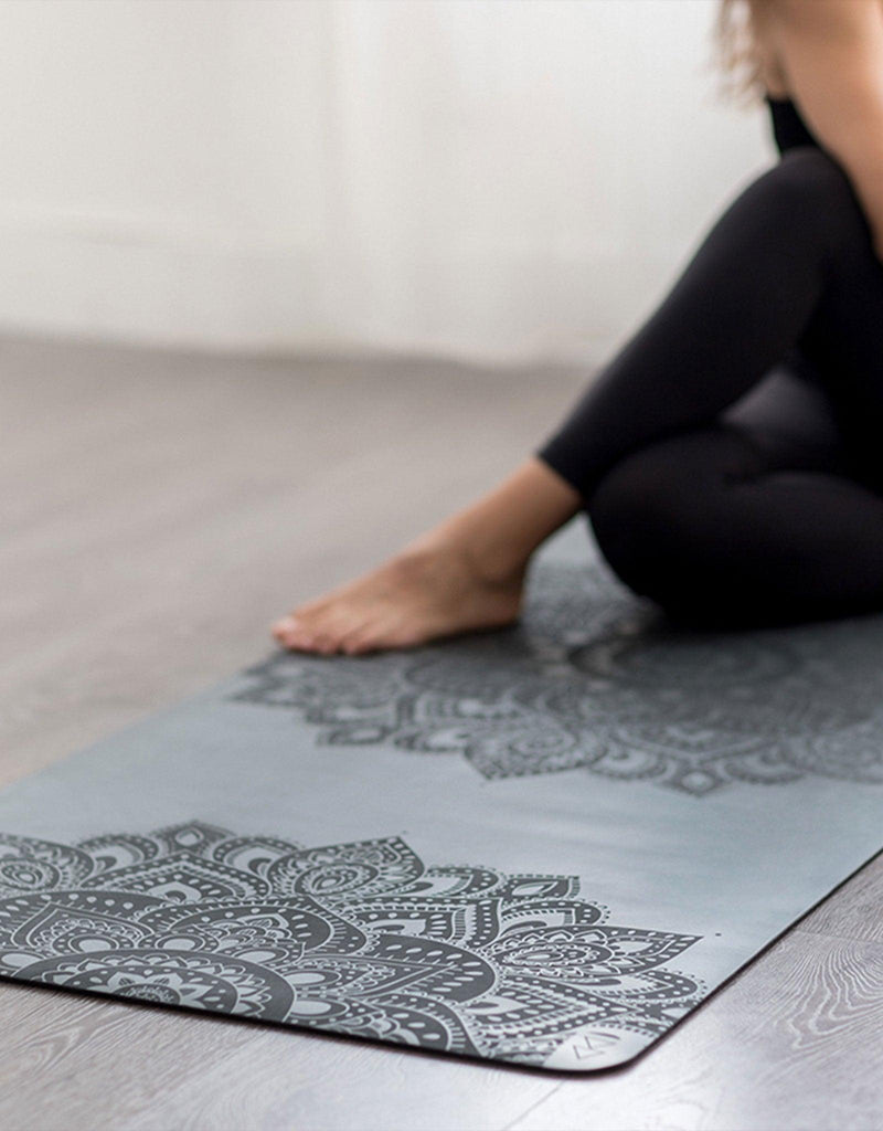 Load image into Gallery viewer, Infinity Yoga Mat - 5mm - Mandala Charcoal- The Best Yoga Mat provides great support
